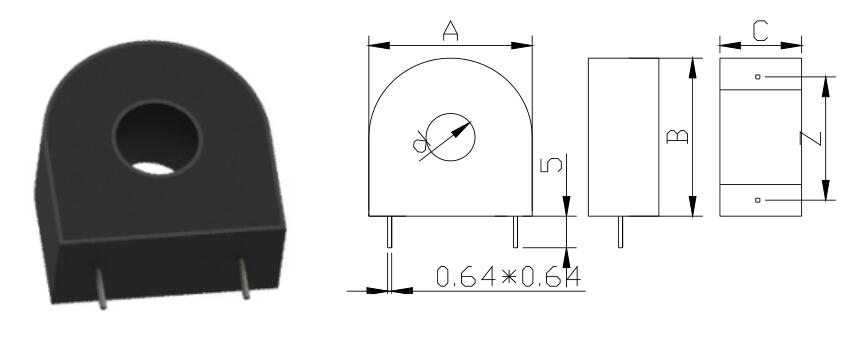 Type A: Dual pins, usually smaller in size and smaller in current range, usually using ultra-fine crystal cores with higher precision;  Type B: Four-pin parallel pins, usually the current is from large to small, usually using ultra-microcrystalline iron core, so the accuracy is higher；  Type C: Front and rear parallel pins, usually the current is from large to small, usually using ultra-microcrystalline iron core, so the accuracy is higher;  Class D: Three-pin, usually use silicon steel wound core, so the accuracy is not as good as the ultra-microcrystalline core, but the load capacity is strong.