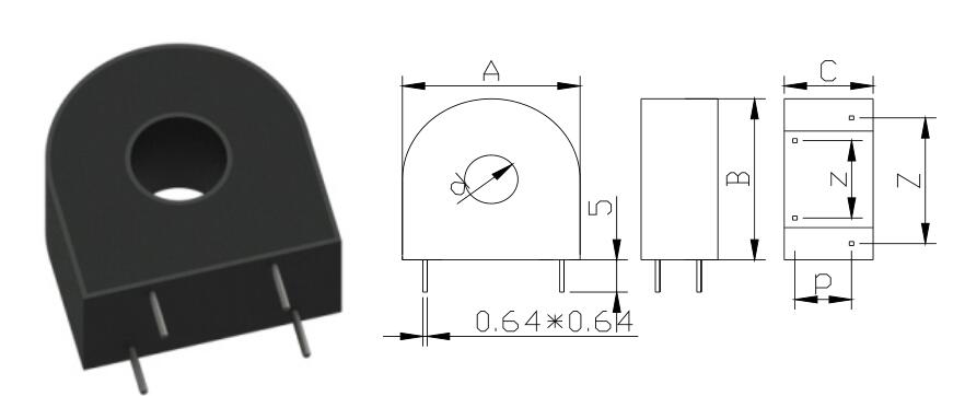 Type A: Dual pins, usually smaller in size and smaller in current range, usually using ultra-fine crystal cores with higher precision;  Type B: Four-pin parallel pins, usually the current is from large to small, usually using ultra-microcrystalline iron core, so the accuracy is higher；  Type C: Front and rear parallel pins, usually the current is from large to small, usually using ultra-microcrystalline iron core, so the accuracy is higher;  Class D: Three-pin, usually use silicon steel wound core, so the accuracy is not as good as the ultra-microcrystalline core, but the load capacity is strong.